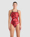 Arena Crackle Light Drop Suit in Black/Team Red No Logo - Mystic