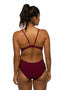 JOLYN Devon Onesie NO Logo in Cabernet - Champlain Valley Swim Academy