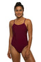 JOLYN Devon Onesie NO Logo in Cabernet - Champlain Valley Swim Academy