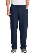 Adult Port and Company Navy OR Athletic Heather Core Fleece Sweatpants with Team Logo - New Bedford YMCA Hurricanes